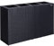 STILISTA Blumentopf aus Polyrattan-geflecht 95 x 60 x 26 cm mit 4 herausnehmbaren Innentöpfen, 4 Farben, Farbauswahl: Schwarz