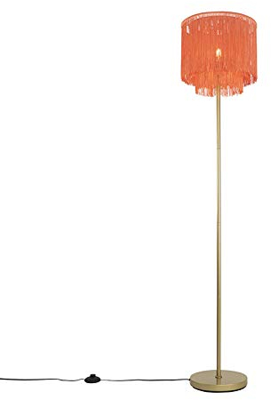 Qazqa franxa - Lampada da terra Orientale - 1 luce - Ø 350 mm - Rosa - Orientale - Soggiorno I Camera da letto I Sala da Pranzo I Cucina