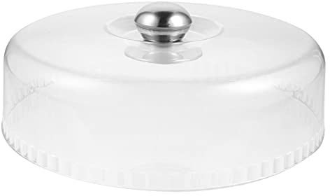 Cabilock Kuchen Glocke Transparent Kunststoff Käseglocke Käse Torten Kuchen Abdeckung Tortenglocke Lebensmittel Haube Abdeckung Kuchen Abdeckhaube für Speise Eseen Cover 28x28x7. 5cm