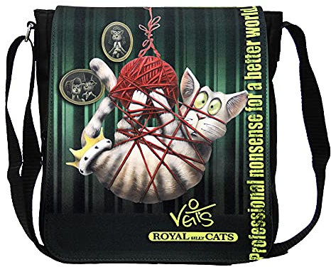 Veit's Gute Laune Tasche Handtasche/Schultertasche Emma mit Katzen-Motiv Veit`S ROYAL SILLY CATS Silly Herbert HTB0272HE