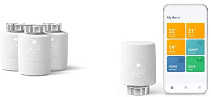 tado° smartes Heizkörperthermostat - Wifi Starter Kit V3+, inkl. 4x Thermostat für Heizung - digitale Heizungssteuerung per App - Einfache Installation - kompatibel mit Alexa, Siri & Google Assistant