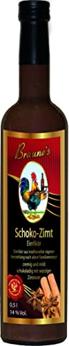 Braune’s Eierlikör Schoko-Zimt 0,5 L (14% vol.) – Cremig & Dickflüssig – Traditionelle Herstellung aus der Manufaktur – Schokoladig mit Feiner Zimtnote