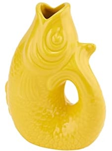 Gift Company Vase Monsieur Carafon XS, Vase décoratif en Forme de Poisson, faïence, Tuscan Sun