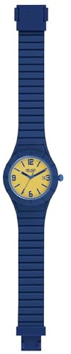 HIP HOP, Collezione Xman, Orologio Uomo con Cinturino in Silicone Intercambiabile, Pratica Chiusura, Quadrante in Vetro Acrilico, Cassa 42 mm, Movimento al Quarzo, Blu-Giallo