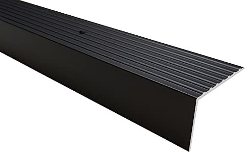 Effector Stufen Abschlussprofil Alu 180 cm 65x42 mm Schwarz Bodenprofil | Schwarze Optik, Stabiler Abschluss, Hohe Belastbarkeit