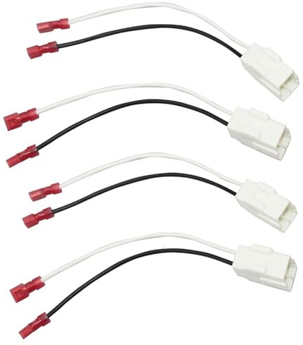4 Pack Speaker Wire Harness Adapter Compatible with Jeep Dodge Chrysler 72-6514 Car Speaker Connector Harness Adapter