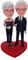 mydedor Benutzerdefinierte Wackelköpfe Figuren Kundenspezifische Puppe, Hochzeitspaar Sammlerstück Handgemachte personalisierte Skulptur Geschenk für Eltern Jahrestag