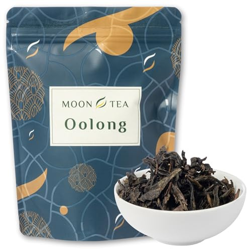 MoonTea | Thé Oolong Da Hong Pao - 50 g | Thé Chinois en Feuilles | Semi-Oxydation - Torréfaction Traditionnelle - Notes d’Orchidée et Minérales - Emballage Thermoscellé