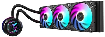 AORUS WATERFORCE X II 360 Liquid CPU Cooler, 360mm Radiator with 3X 120mm Low Noise ARGB Fans, Compatible with Intel LGA1700 and AMD AM5(GP-AORUS WATERFORCE X II 360)