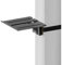 ZeboZap ZZSLSB1001 Outdoor Single Layer Floating Shelf for Soundbars, Gaming Consoles | No Drill Floating Shelf | Pole Mount Shelf | Gazebo Shelf | 7 lbs Capacity | Fits 3-in to 16-in pole
