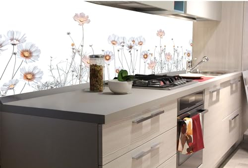 Dimex Küchenrückwand Folie Selbstklebend WEICHE Blumen 180 x 60 cm | Klebefolie - Dekofolie - Spritzschutz für Küche | Made in EU