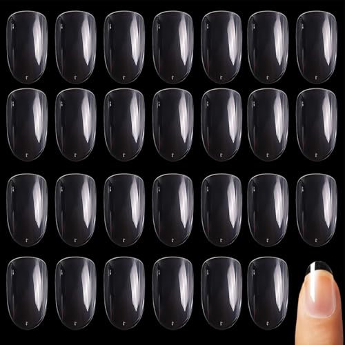 500 Pièces Capsule Americaine Ongle, 10 Tailles Faux Ongles, Cercueil Ultra Court Transparent Couverture Complète, Avec Valise De Rangement, Pose Americaine Capsule pour Diy Nail Art Americaine Ongle
