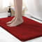 wyewye Mikrofaser-Badematte, 2 cm, super dicker Badteppich, super saugfähig, 50 x 80 cm, Rot