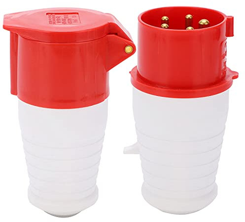 Coupleur de prise industriel 16A à 5 broches, connecteur de prise industriel, ensemble de prises d'alimentation triphasées IP44 étanche 220 380V/240 415V