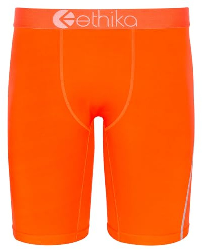 Ethika SubZero Staple Herren-Boxershorts, Neonorange, Subzero Neon Orange, Small