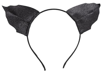 jojobasec Pince à cheveux noire en forme d'aile de chauve-souris sur le thème d'Halloween pour femme, maquillage, prise de photos, coiffe