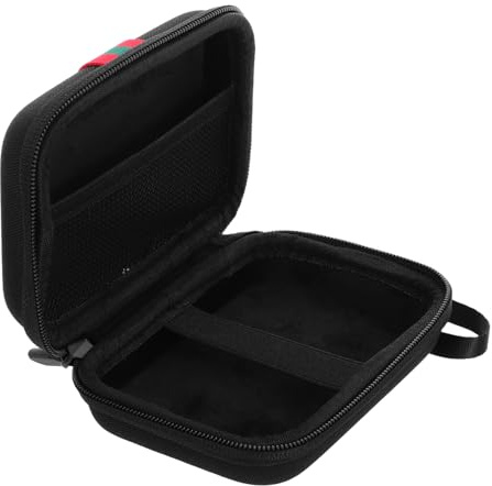 HAPINARY Kompakter Organizer Multifunktionale Aufbewahrung Praktische Blutzuckermessgerät Tasche mit Reißverschluss aus Eva und Ionengewebe in Schwarz für Reise und Alltag