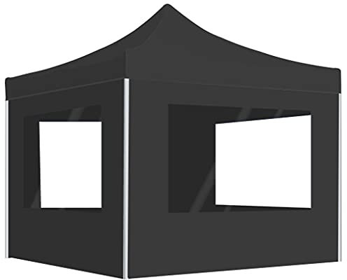 Tendone pieghevole professionale con pareti in alluminio, 2 x 2 m, antracite