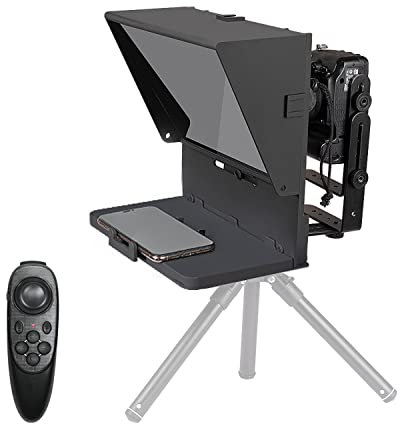 YCNLYSSR 16 Zoll großer Teleprompter, 70/30 Strahlteilerglas, Teleprompter mit Fernbedienung für alle Tablets, zum Erstellen kurzer Videos/Reden
