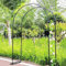 Dekorationsständer für Gartenbögen, Eingänge, schwarzer Rosenmetall-Pergola-Hochzeitstorbogen für drinnen und draußen, robuste Hochzeitslaube, Spalier, Pflanzenstütze (B 350 x H 220 cm)