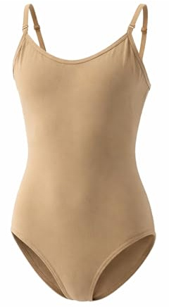 Silky Dance Seamless Camisole Leotard in Nude Tones, Undergarment for Ballet Dance Gymnastics for Girls and Women