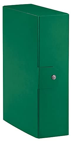 Esselte carpeta de caja para el almacenamiento de documentos a largo mucho, A4, 5 unidades, lomo 10 cm, archivadora, color Verde Dorso 10 cm