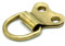 5 x D Rings Picture Frame Hanging Double Screw Hole EB Brass Plated Ring & Screws