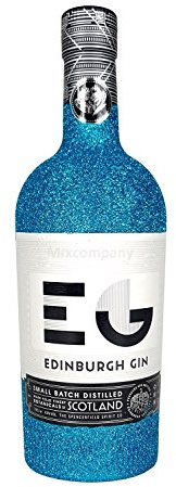 Edinburgh Gin 0,7l 700ml (43% Vol) Bling Bling Glitzerflasche in blau -[Enthält Sulfite]