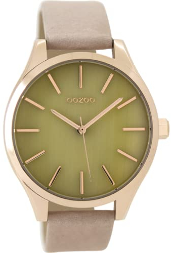 Oozoo Damenuhr mit Lederband rosé/pinkgrau 42 mm C9502