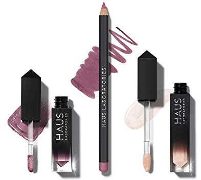 HAUS LABORATORIES By Lady Gaga: HAUS OF COLLECTIONS | Make-Up-Set Mit Tasche, Flüssigem Lidschatten, Lipliner-Stift Und Lipgloss In 9 Sets, Vegan Und Tierversuchsfrei | 3-Teiliges Spar-Set
