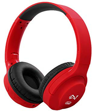 Trevi DJ 601 M - Auriculares de Diadema con micrófono, Rojo