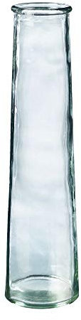 Aravis 35cm Tall Clear Glass Flower Vase Conical Tapered Cylinder