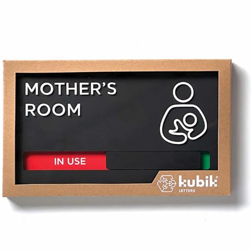 Kubik Briefe Konferenzraum Schild - modernes Design Türschild mit 3M doppelseitigem Klebeband und Schieber für doppelte Nachricht 22.75 x 13 x 0.8 cm (Black Satin)