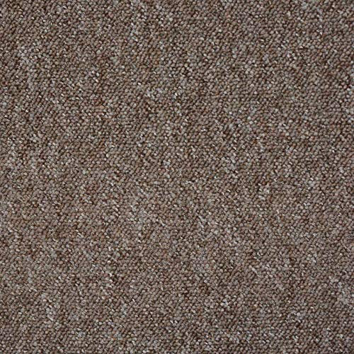 247Floors Reno Loop Pile Carpet Feltback Flecked Cheap Hardwearing Bedrooms Halls Stairs (Light Brown, 2m x 4m / 6ft 6 x 13ft 1)