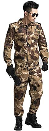 Armee Anzug Männer Militäruniform im Freien taktischen Kampfkampfjacke + Hose Jagdbekleidung Set Kostüm Waistcoat (Color : Color4, Size : M)