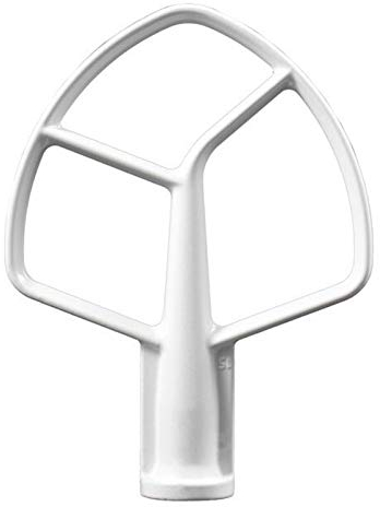 Mélangeur plat antiadhésif pour robot de cuisine de 4,8 l avec levier (5KPM5, 5KSM50, 5K5).