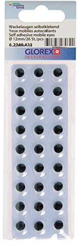 NEU Create it Easy Wackelaugen, rund, selbstklebend, 12 mm, 26 Stück