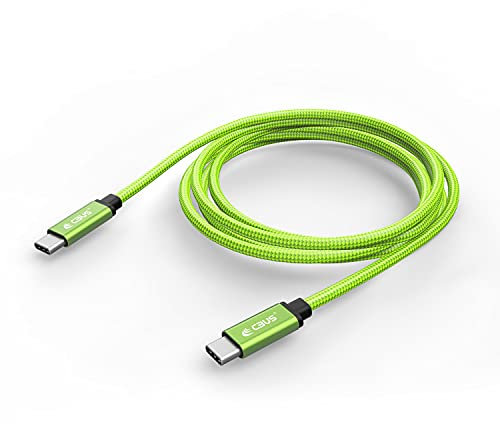 CBUS Braided USB C to USB C Charger Cable 2m Heavy-Duty for Xiaomi Redmi, Honor Magic, Google Pixel, Oppo Find/Reno, Sony Xperia, Motorola Moto/Edge/Razr, Nothing Phone, TCL, Nokia (Green)