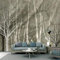 Fototapete Abstrakter Birkenstamm 150x100cm 3D Design Tapete Fototapeten Vlies Tapeten Vliestapete Moderne Wandtapete