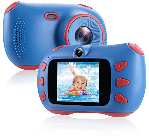 SUPBRO Kinder Digitalkamera mit 2,0-Zoll-Großbildschirm, 32GB TF-Karte, blauer Kinder Selfie Fotoapparat mit Multi-Funktionen und 6 klassischen Filtern für Mädchen und Jungen ab 3 Jahren