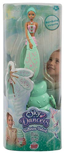 Grandi Giochi - Sky Dancers Die fliegenden Ballerinas, Pack mit Einer Puppe und einem Werfer, SKD00003