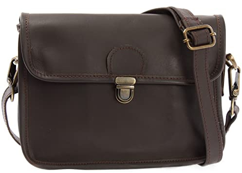 LECONI kleine Schultertasche Umhängetasche Damen Ledertasche Handtasche echtes Rindsleder 26x20x8cm LE3041