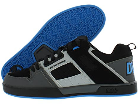 DVS Men's Comanche 2.0 Charcoal Black Blue Low Top Sneaker Shoes 9