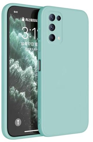 Topme Handyhülle Hülle Fur Oppo Find X3 Lite/Oppo Reno5 5G (6.43 Inches) Case Schutzhülle, Hautschutz Aus TPU Silikonhülle - Helles Cyan