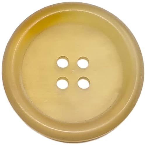 Echt Horn Knopf hell,12 Stück, in beige, 21, 25, 27 mm (25 mm)