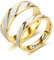 Personalisierte Ring für Paar Doppel Farbe Streifen Muster Ringe Innen Können Eingraviert Individuelles Versprechen Hochzeit Engagement Ringe Titan Stahl 6MM 4MM 6-13 # (Stripe-6MM/4MM, 1 PAIR)