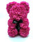 Amtang Rose Flower Bear Artificial Flower Hand Made Bear For Valentine's Day Birthdays Romantic Weddings Christmas Rose Gifts (25cm Rose Red)
