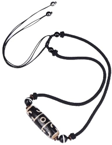 Halsketten Feng Shui Armband Halskette Dzi Perlen Armband Natürlicher Achat Kristall Armband Halskette Chakra Steine ​​Meditation Vintage Reiki Kristall Armband for Damen Herren verstellbar,Halskette