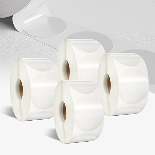 colortouch Klebepunkte Transparent Aufkleber für Verpackung - 4000 Stück 3 cm Durchmesser - Hochwertige Transparent Siegel Aufkleberrollen Etiketten Kreis Verschluss für Verpackungsmaterialien