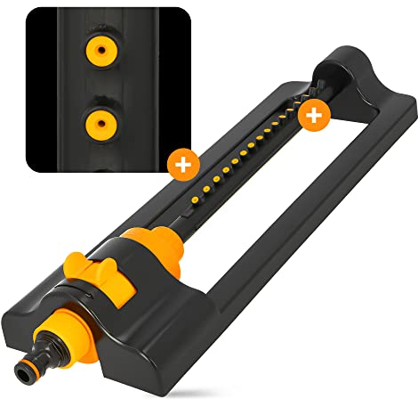 Aspersor oscilante automático aspersor oscilante aspersor cuadrado riego jardín aspersor de césped ajustable sistema de pulverización de agua pulverizador conexión rápida gran alcance